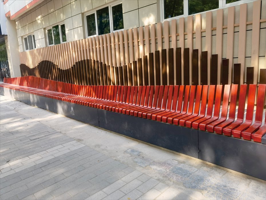 西安朱雀大街戶(hù)外休閑座椅制作